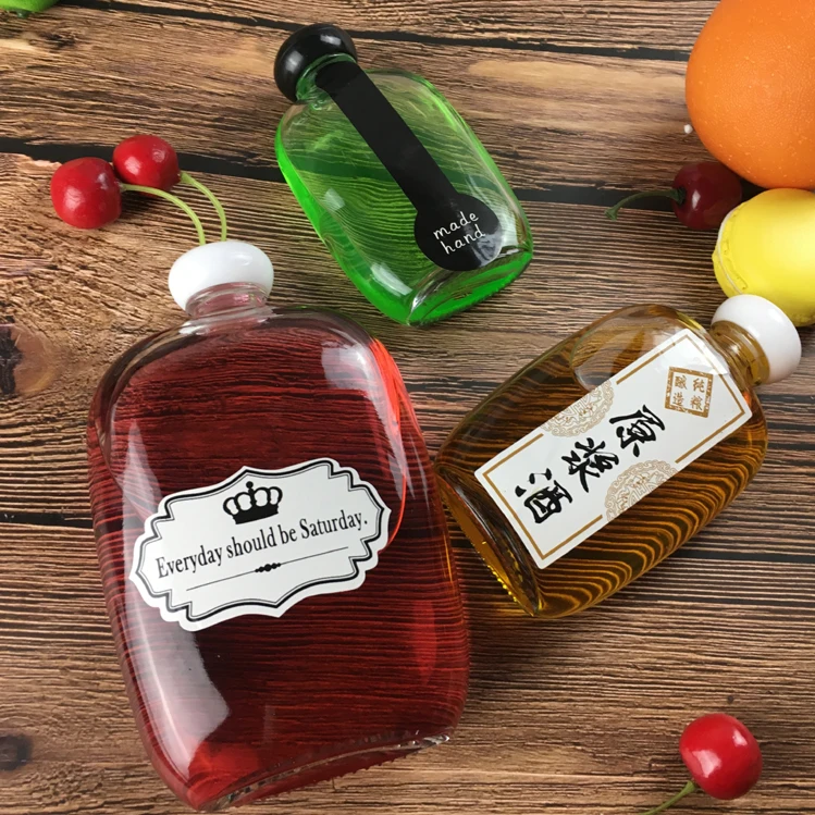 100ml250ml Mini Screw Cap Sake of Empty Glass Bottles of Alcohol