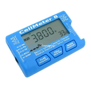 CellMeter 8 Multifunctional Digital Battery Capacity Servo Checker Tester 2S-8S