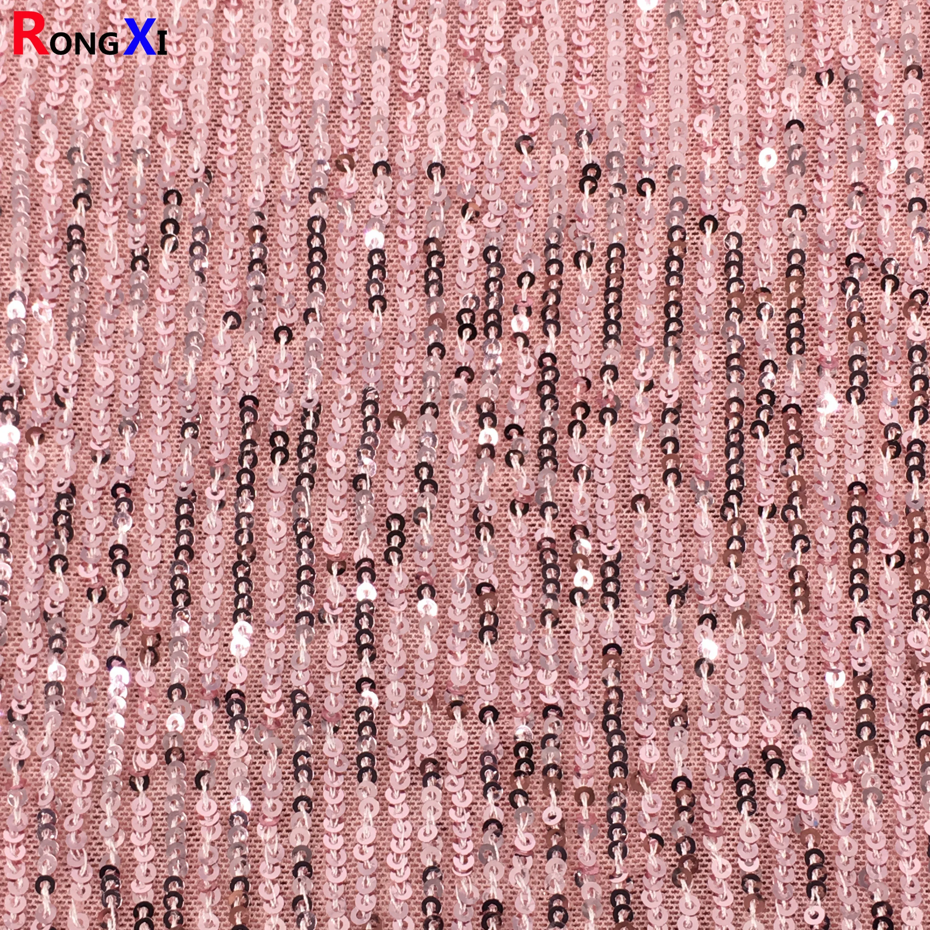 
Бренд RXF0748, новая полосатая эластичная сетчатая ткань из спандекса и тюля с блестками 