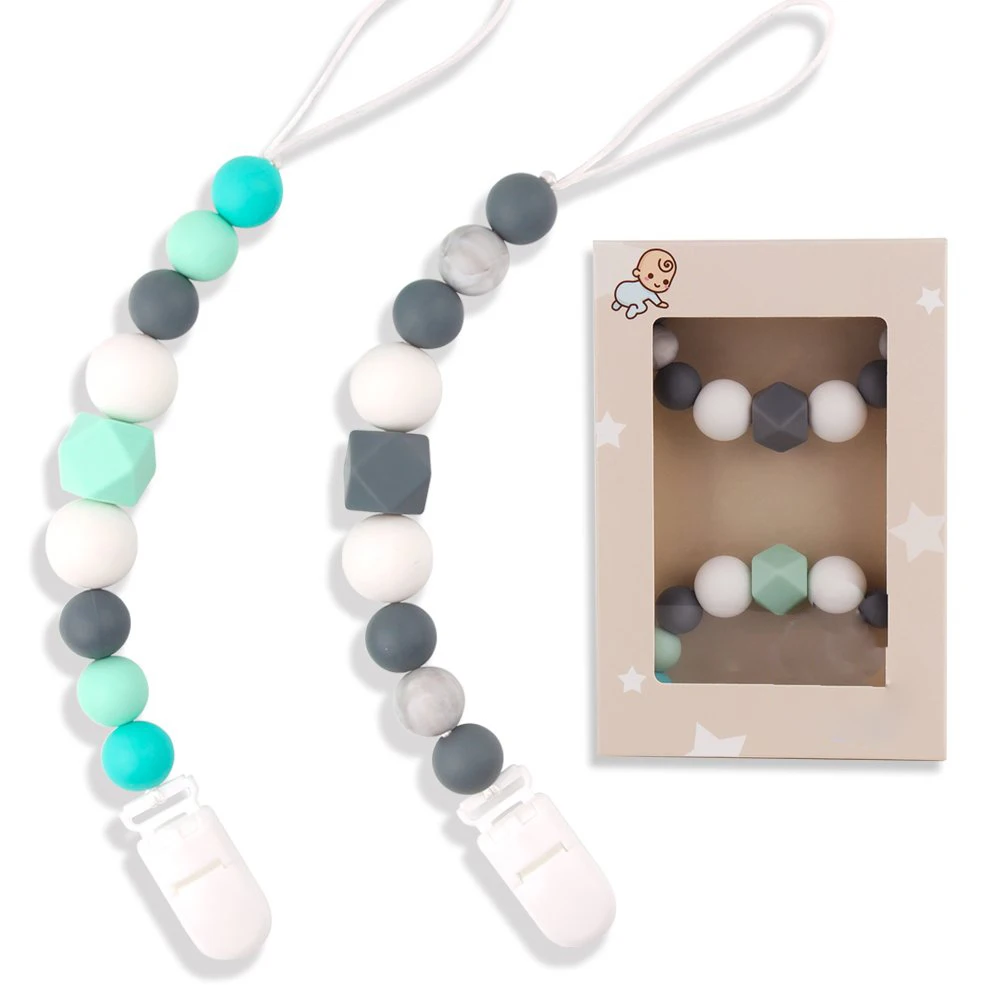 DIY bpa free Soft silicone beads of baby teether