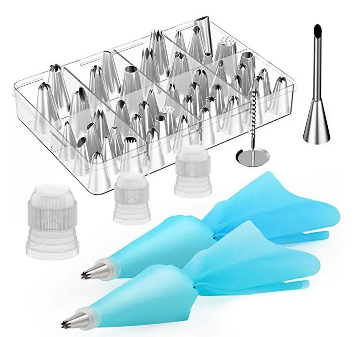 54 Pcs Stainless Steel Tips For Kid Cupcake Icing Pastry Cake Spinner Stand  Cake Turntable Cake Decorating Tools - Buy 54 Pcs Stainless Steel Tips For  Kid Cupcake Icing Pastry Cake Spinner