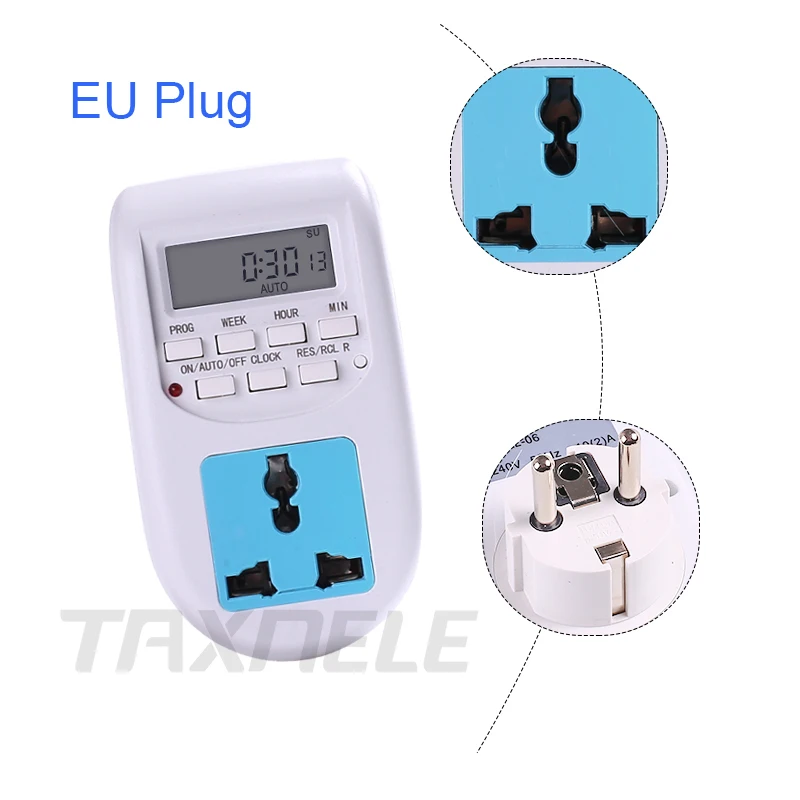 Digital Programmable Timer Switch 220V 230V 50HZ 60HZ 7 Days Weekly Programmable LCD Display Power Timer Time Switch Relay 10A
