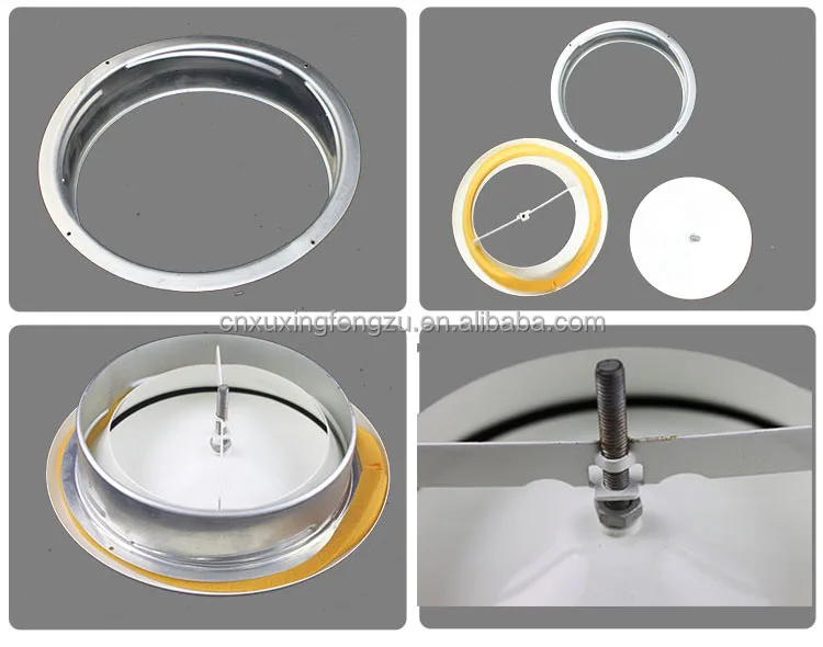 Air Conditioning Ceiling Round Galvanized Sheet Supply Disc Valve air Vents