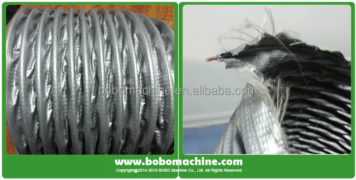 BOBO Machine flexible ventilation duct hose making machine shown in a detail photo for this news article