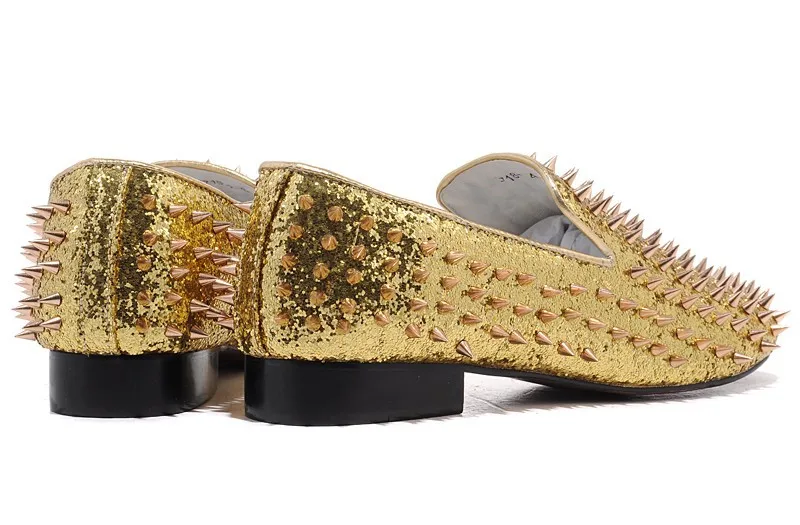 Gold Red Bottom Loafers Flash Sales, 56 