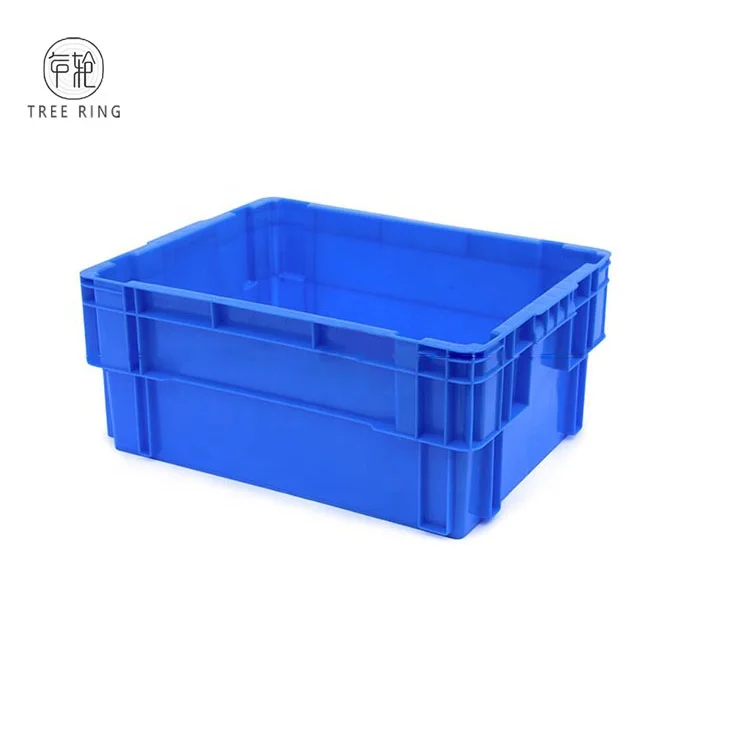 Uncollapsible Stack Nest Plastic Tote Rigid Fish Container for Water and Seafood Storage