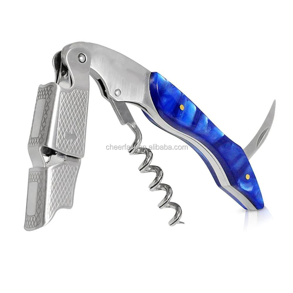 Лазерная гравировка логотипа каучуковая рукоятка красный винный штопор открывалка для бутылок из нержавеющей стали серебристого цвета винные пробки