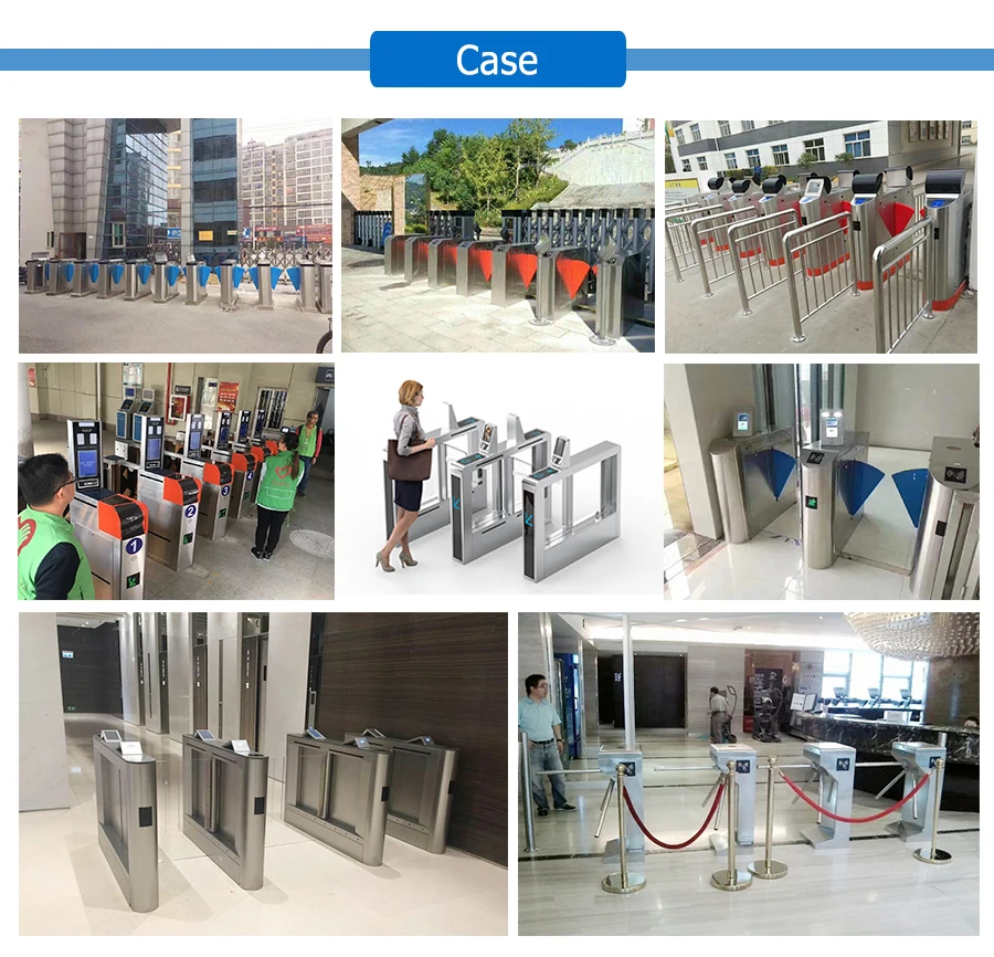 With automatic access control double - lane arc full height turnstile