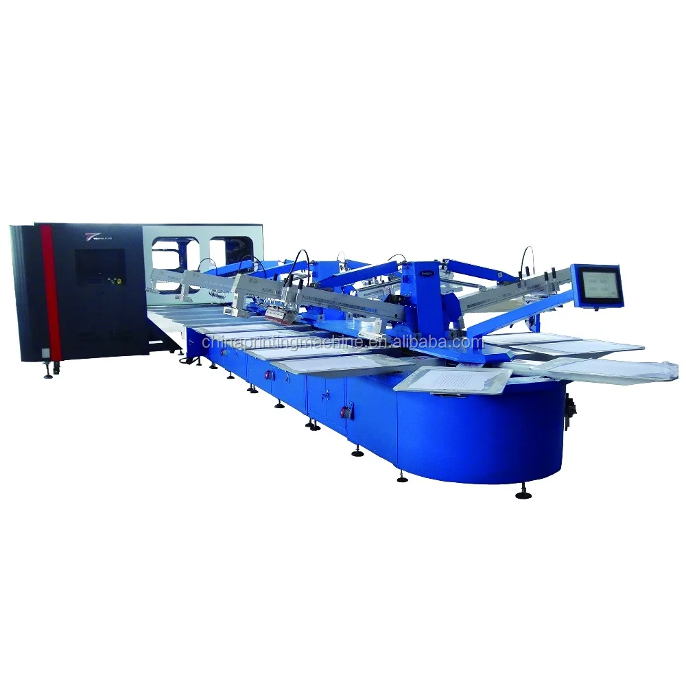 6 color automatic screen printing machine