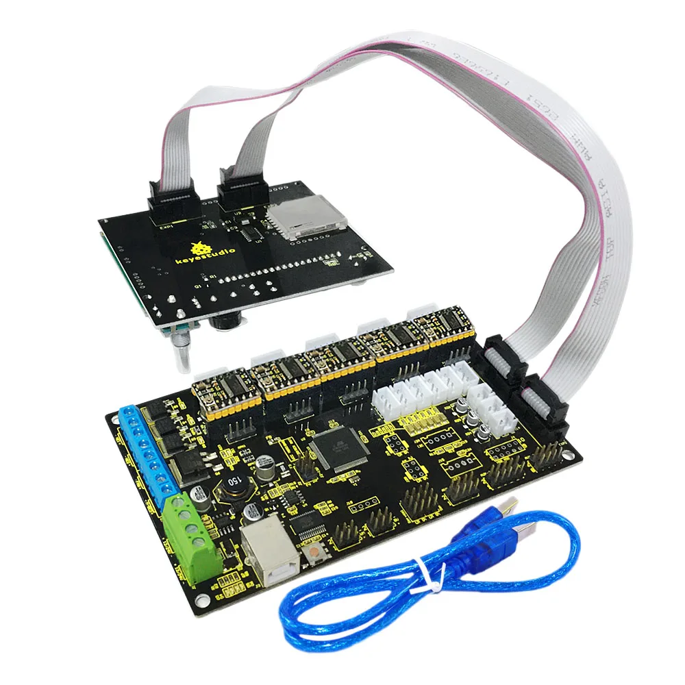 Keyestudio 3D комплект принтера для Arduinos, включает МКС базы V1.2 + + 5x8825 + LCD 12864 smart контроллер