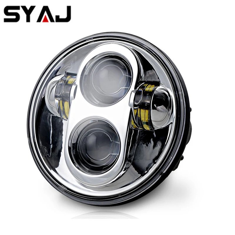 Система освещения мотоцикла, мотоциклетные круглые светодиодные фары 5,75 дюйма, светодиодная фара для harley