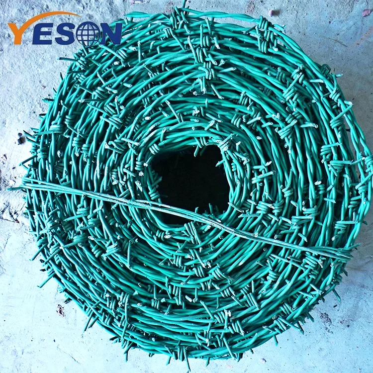 Cheap Plastic Barb Wire Fence Bulk PVC Coated Barbed Wire in Sri Lanka