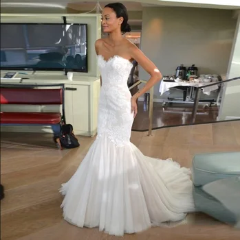 Buying Chapel Open Back Bridal Gown Mermaid Lace Wedding Dress From China