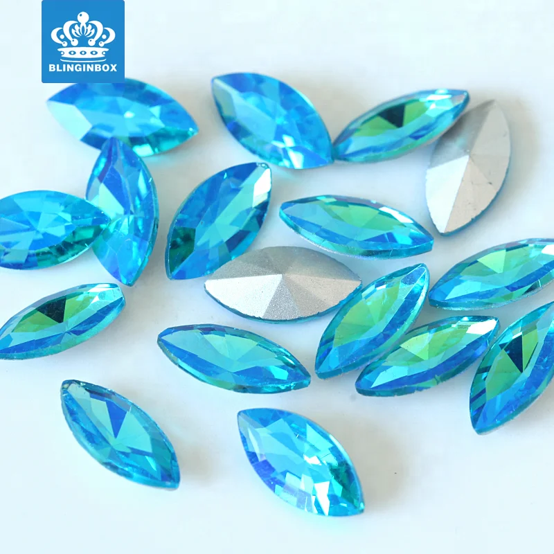 Triangle Shape Best Selling All Colors 16mm Machine Cut Glass Stone Beautiful Pointback Stone for Ornament Making