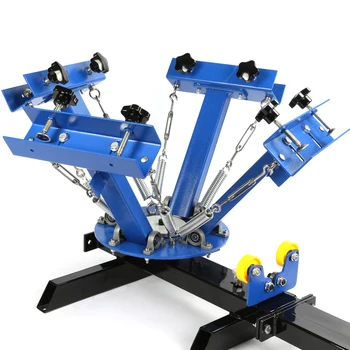 Tシャツ用4色1ステーションスライクスクリーン印刷機DIYプレス