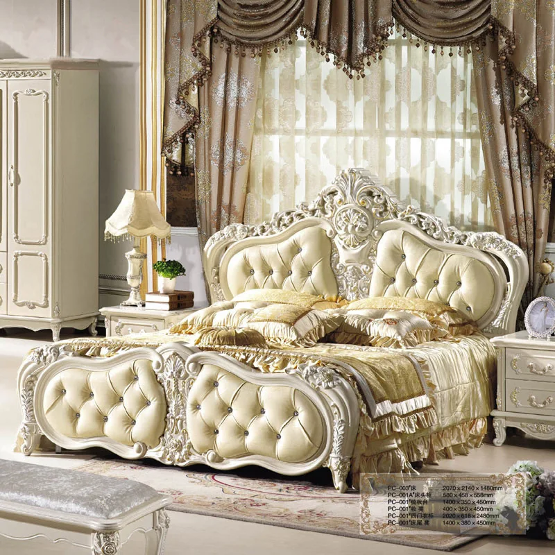 Style Queen King Size Leather Beds Meter Double Bed Solid Wood Bed Style Queen King Size Leather Beds Meter Double Bed Solid Wood Bed