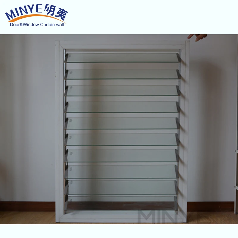 Durable Window Shutters Aluminium Frame Glass Window Shutters Exterior Plantation Shutters