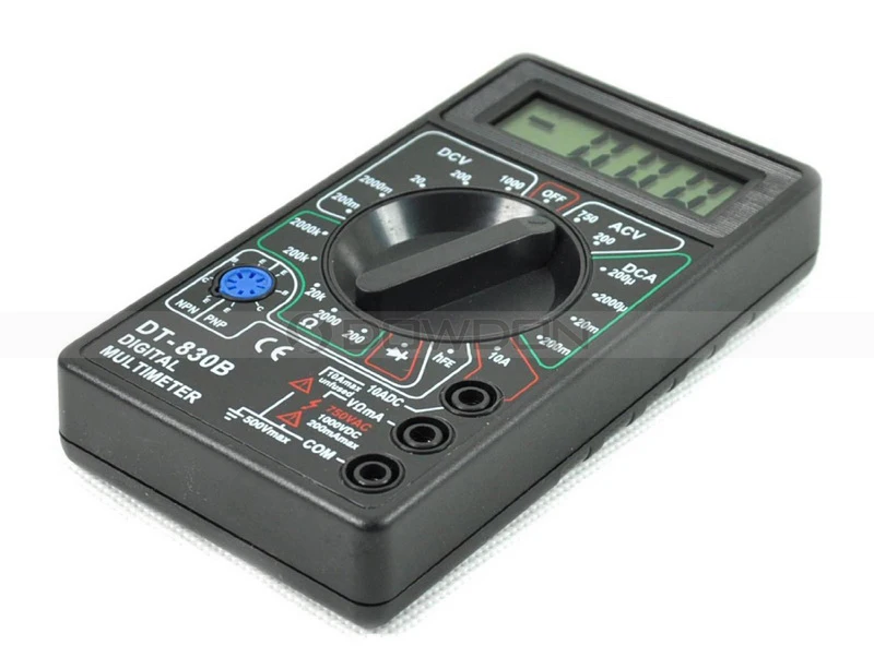 LCD Digital Voltmeter Ammeter Ohm Multimeter DT830B
