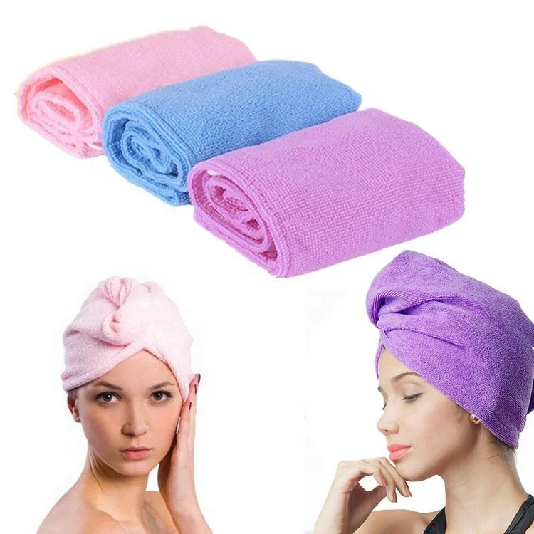 4 Twist Dry Shower Microfiber Hair Wrap Towel Quick Drying Bath Spa Head Cap Hat 