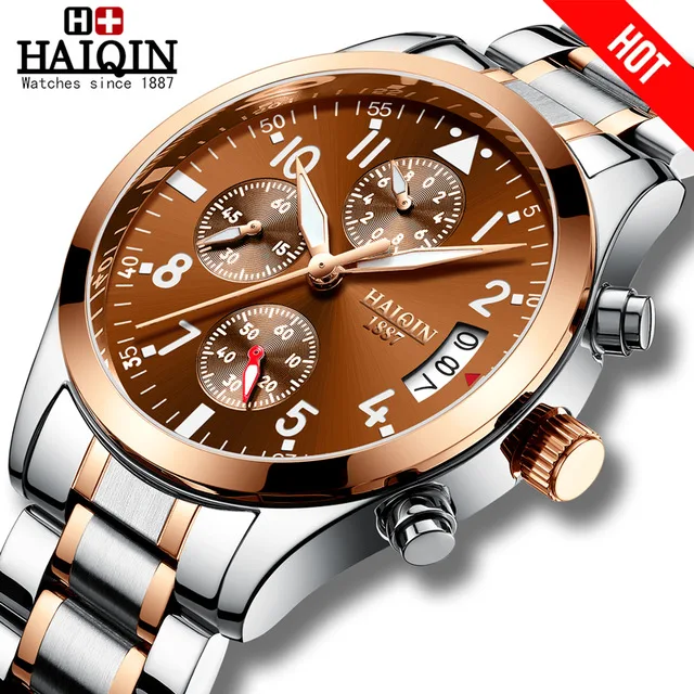 Haiqin — Montre De Luxe Étanche Pour Hommes,Horloge À Quartz,Marque  Supérieure,Style Sport,À La Mode - Buy Montre Pour Homme,Montre À Quartz, Montres-bracelets Product on Alibaba.com