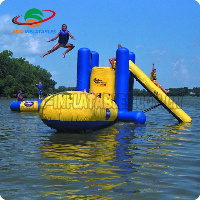 Summer Water Tower for Floating and Climbing High-Inflatable Water Jumping Tower with Water Blob Fun Ride-on Product