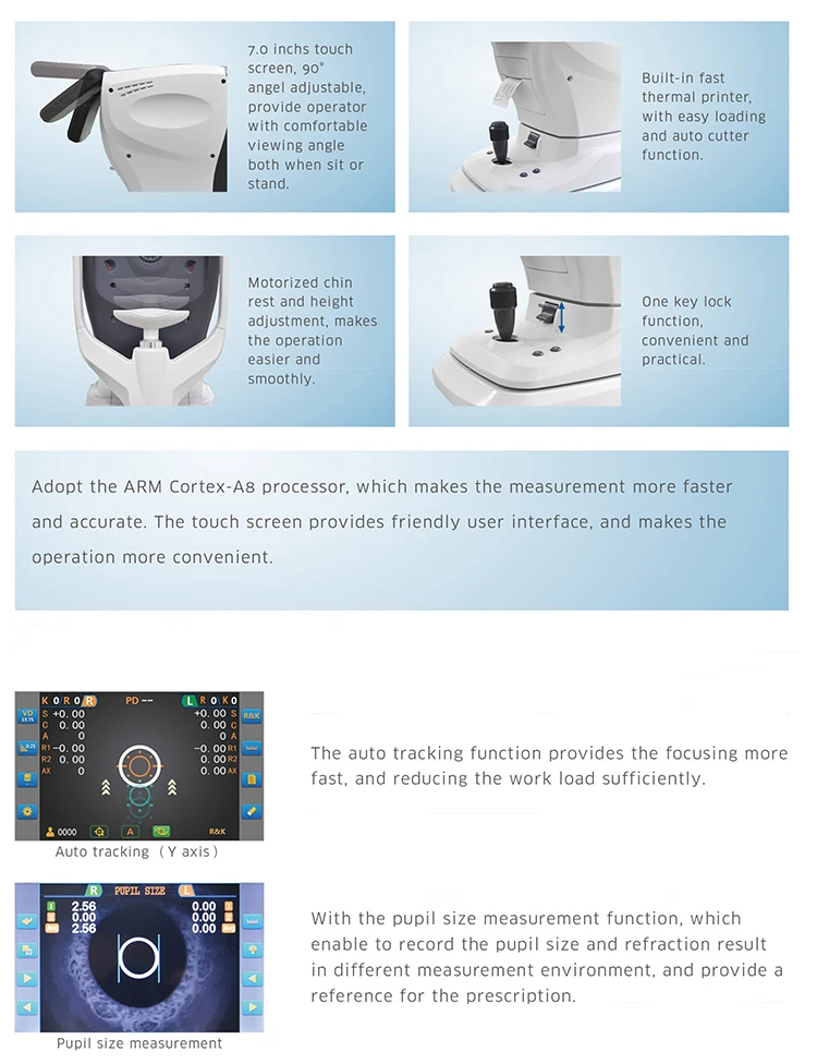 KR-9600 Optical Equipment China Ophthalmology  Autorefractometer Auto Refractometer Keratometer Price