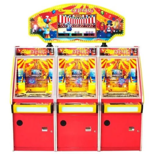 Crazy Circus Amusement Arcade Ticket Lottery Redemption Coin Pusher  Game Machine for Sale