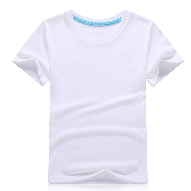 
Лидер продаж на заказ, низкая цена, простые чистые детские футболки из 100% хлопка с коротким рукавом 