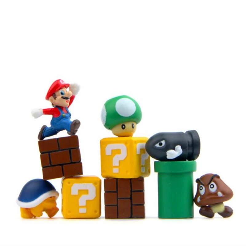 3D Super Mario Resin Fridge Magnets Kids Toys Wall Home Decoration Ornaments 