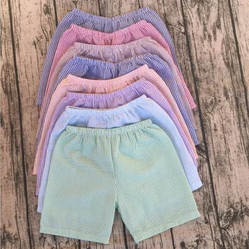 2017 baby product names fashion grid shorts kids baby Monogrammed Cute Baby Boutique seersuker short