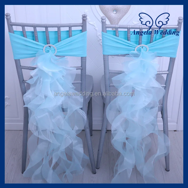 pale blue chair sashes