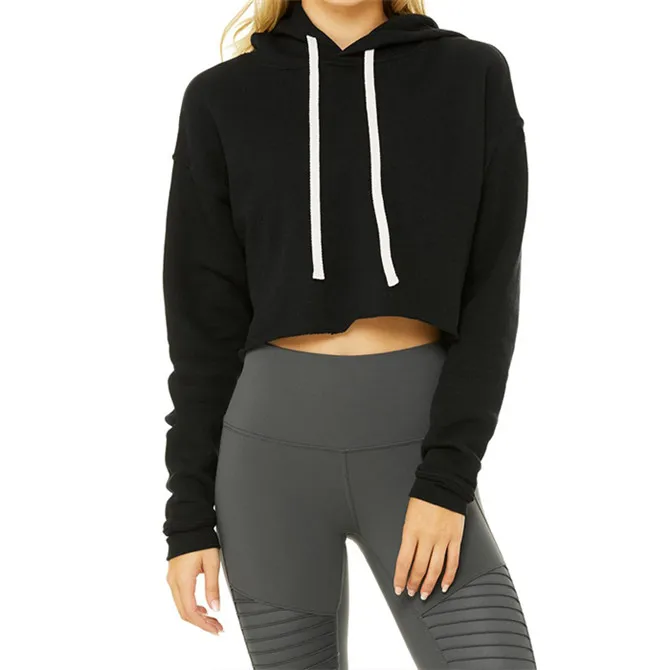 alo cropped zip up moletom com capuz