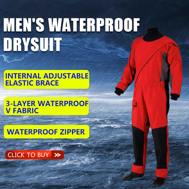 
 Индивидуальная Мужская водонепроницаемая одежда, сухой костюм, водонепроницаемый дышащий теплый костюм с защитой от холода, костюм для морской рыбалки  