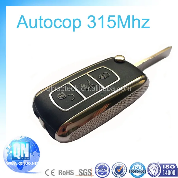 New 3 Button Flip Key Autocop Remote for Car Alarm QN-RS375X