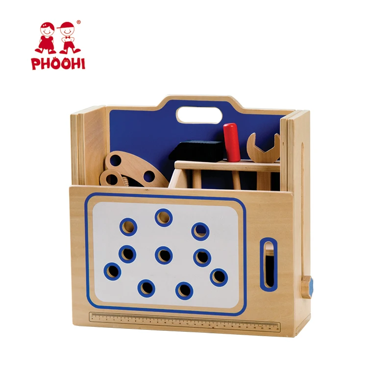  Играть в игры игрушки деревянный складной настольный верстак игрушка ящик для инструмента детей 3 +