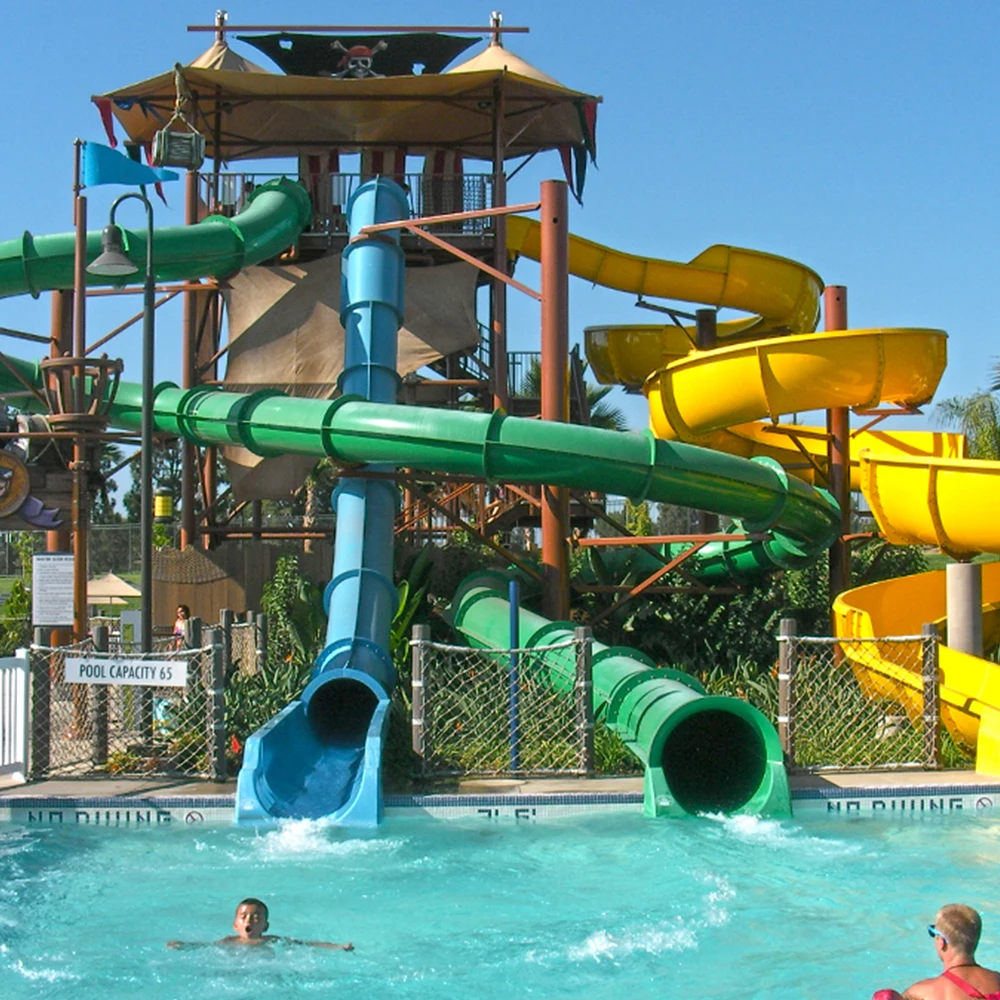 Water Slides Combination Fiberglass for Sale Commercial Water Park