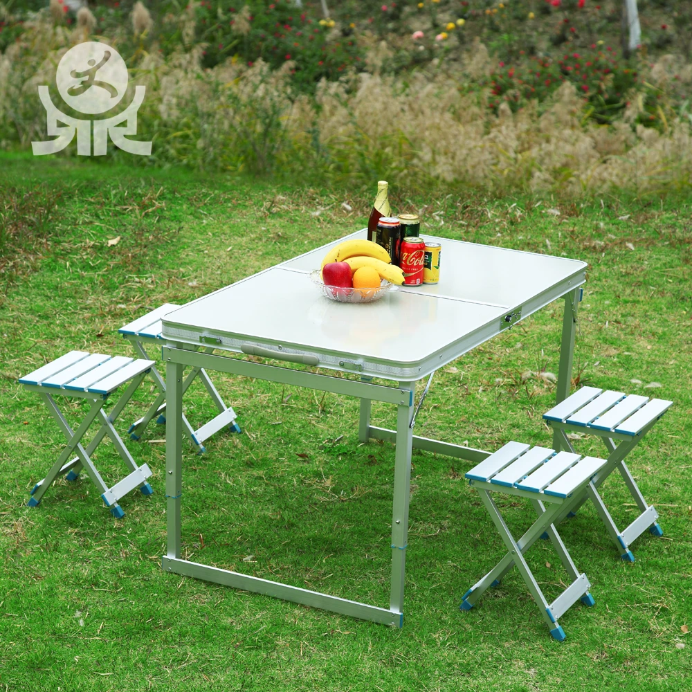 Portable Outdoor Camping Trestle Picnic Party Garden Barbecue Veneer Folding Desk Three Size Color : Blue, Size : 80CM Conference Table BETTY Tables Outdoor Folding Dining Table 