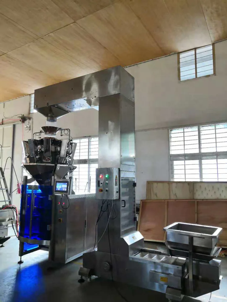 
Автоматическая вертикальная упаковочная машина для зерновых мешков с мультиголовным взвешиванием, упаковочная машина для зерновых бобов 