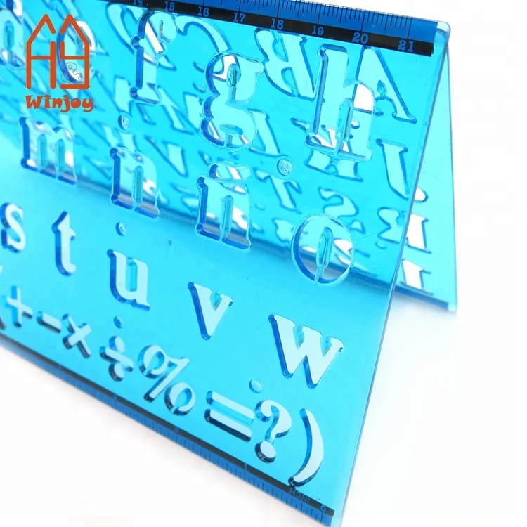 
 Пластиковый трафарет для рисования букв и цифр для использования в школе и офисе  