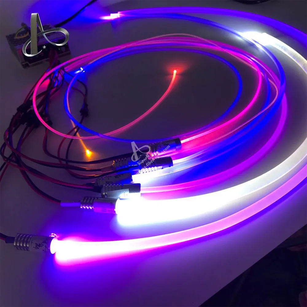 il mini proiettore a fibra ottica di 3w 12v ha condotto il motore leggero  per illuminazione a fibra ottica di incandescenza del lato dell'automobile