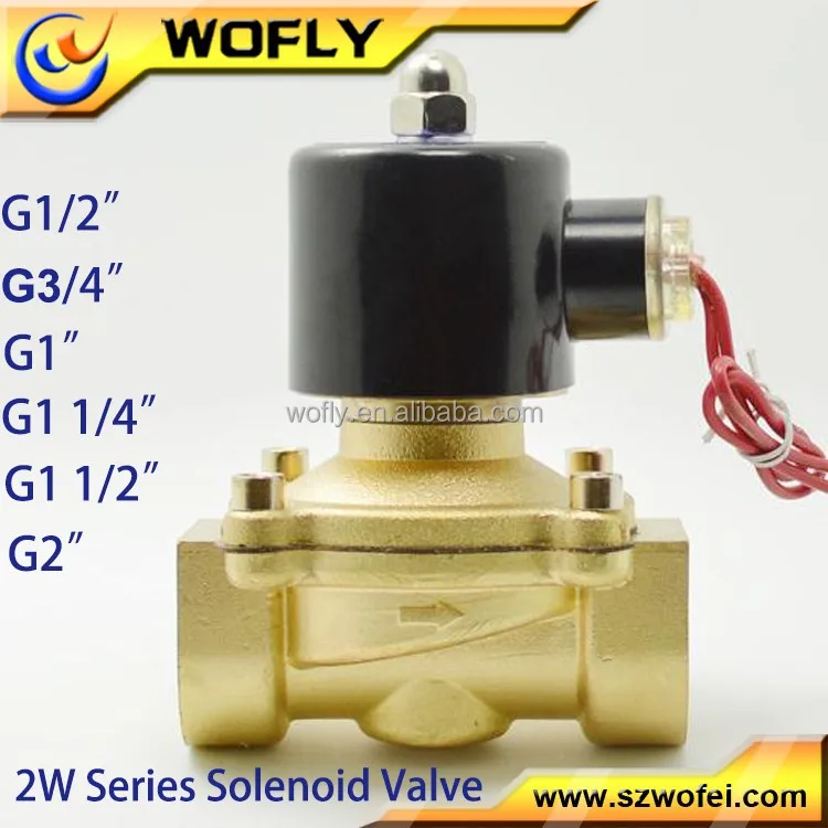 Heschen 2W-200-20J Brass Solenoid Valve - 3/4" Port, AC220V, Normally Closed For Water, Air, Gas