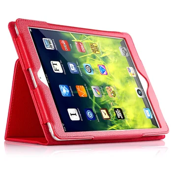 Compatible with for Apple iPad 2 3 4 Case Auto Flip Litchi PU Leather Cover For New ipad 2 ipad 4 Smart Stand Holder Folio Case