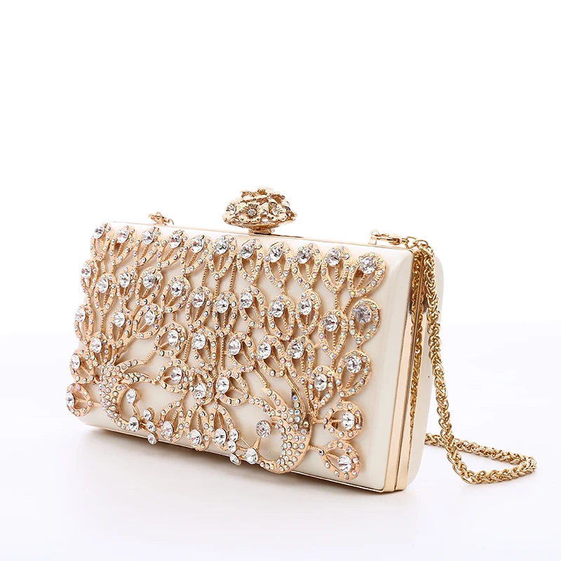 Venta al por mayor la cena embrague caja de diamantes de lujo