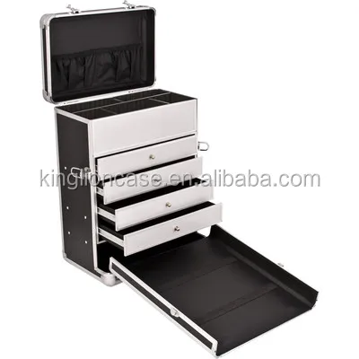 new design trolley drawers insert portable makeup vanity case KL-MC279
