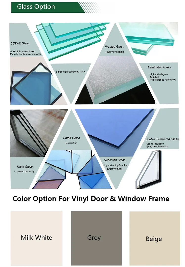 House windows Pvc double glazed Upvc profile sliding windows with mosquito net details