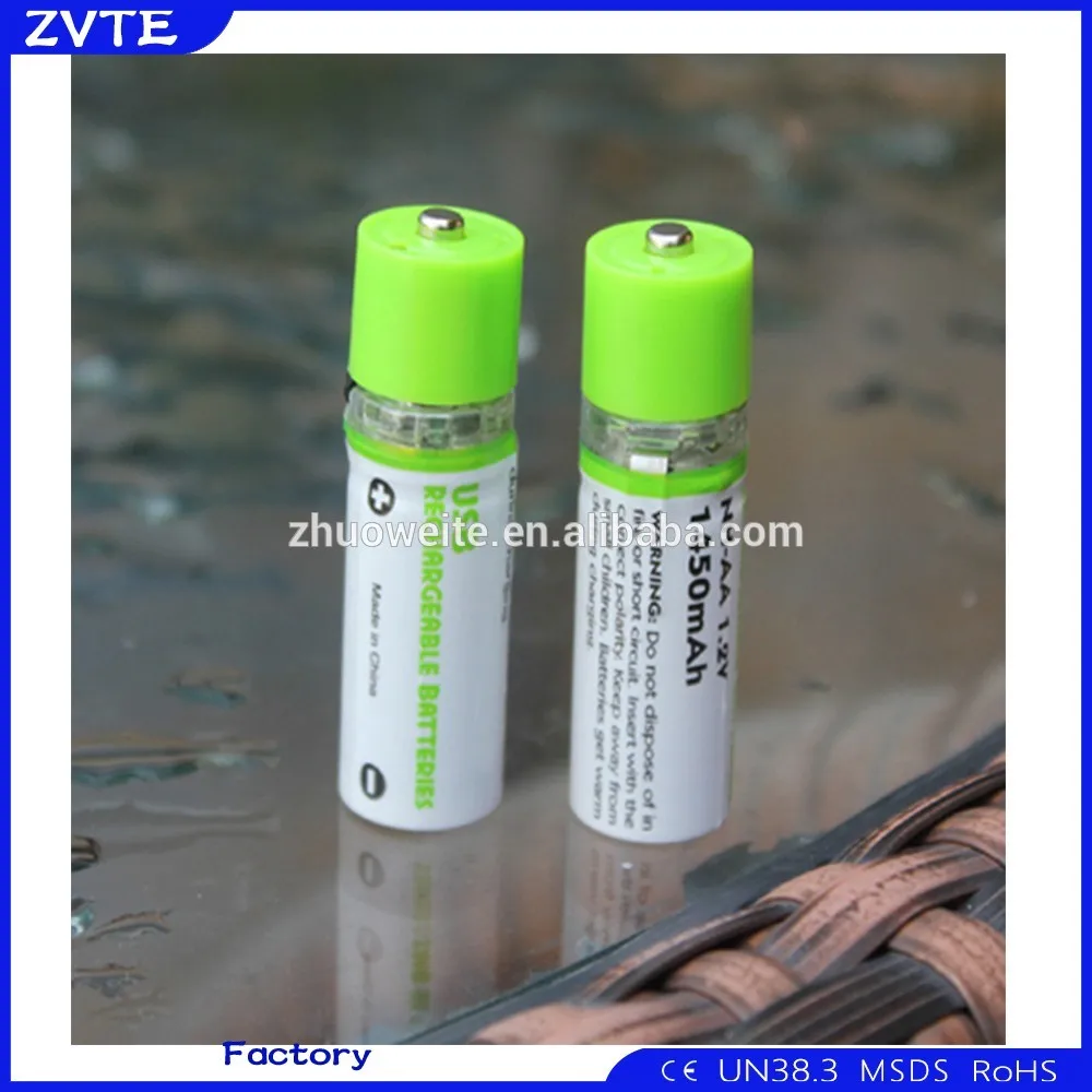 Перезаряжаемые USB-аккумуляторы AA 1,2 в