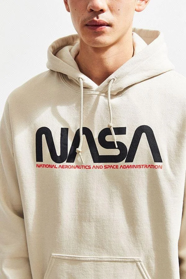 Sweatshirt Sudadera Nasa Hombre Blanca Sudadera Con Capucha OEM