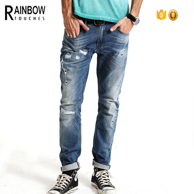 fitted biker jeans