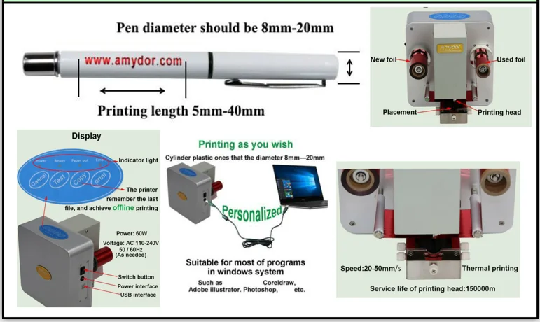 Allraise Small Cheap Pencil Hot Foil Stamping Machine Price