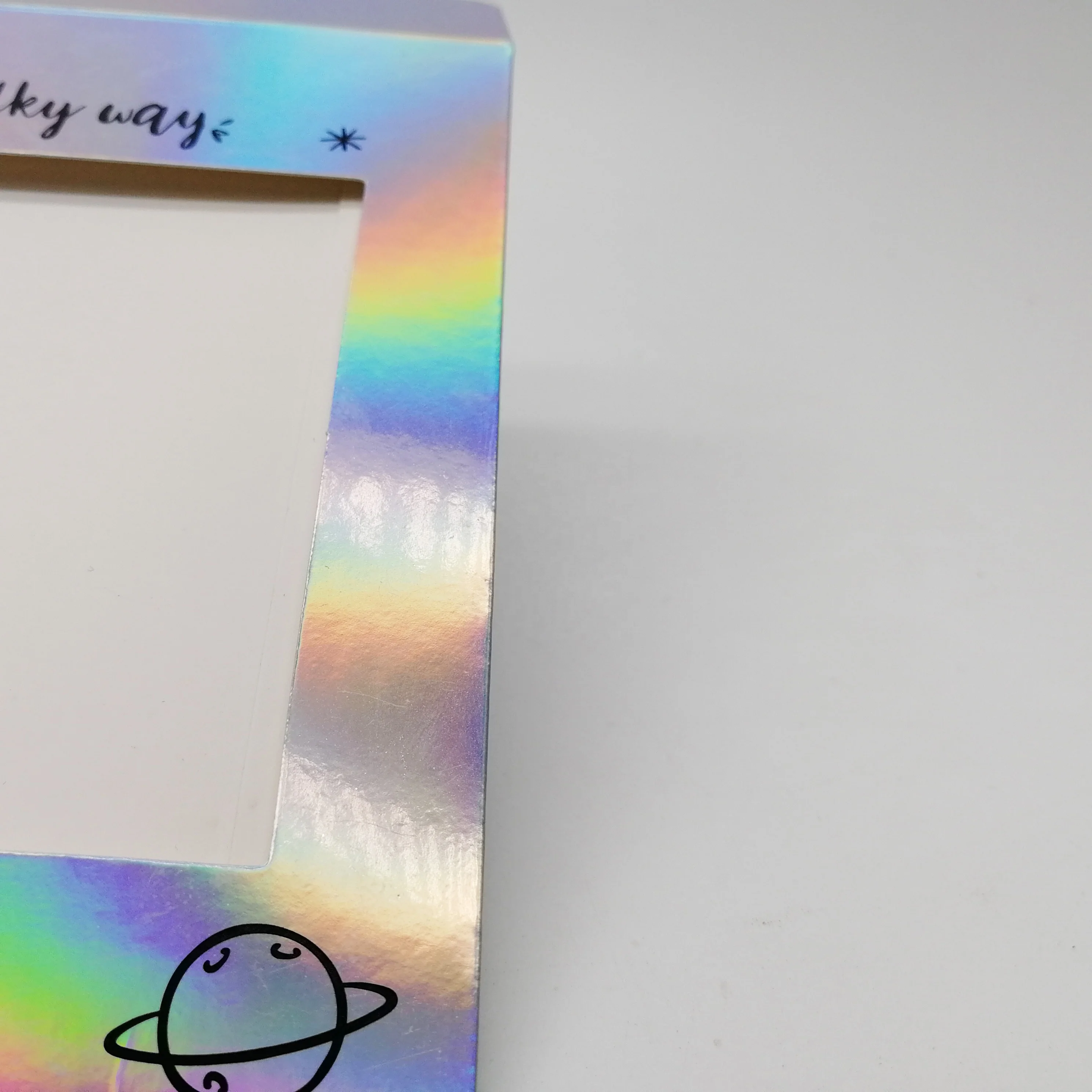 Custom New Foldable Hologram Paper Box With Shiny  Logo Printing